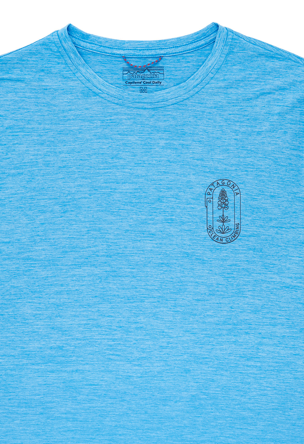 Patagonia Men's Cap Cool Daily Graphic Shirt - Lands - Clean Climb Bloom: Vessel Blue X-Dye