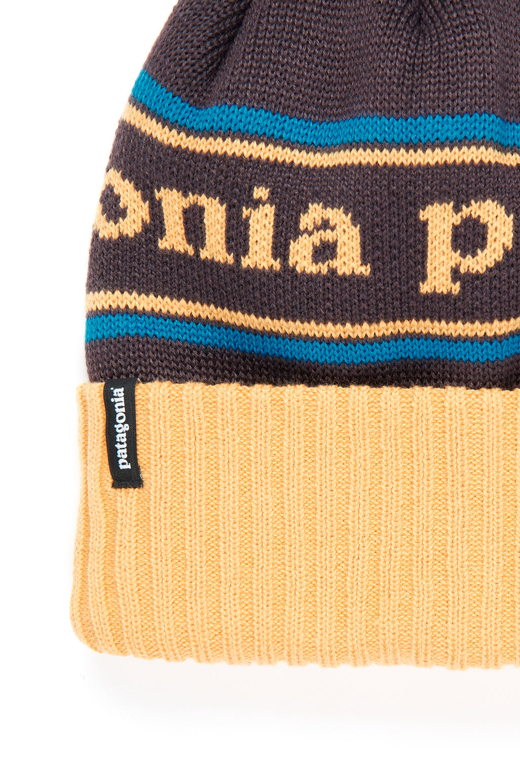 Patagonia Powder Town Beanie Park Stripe: Dried Mango