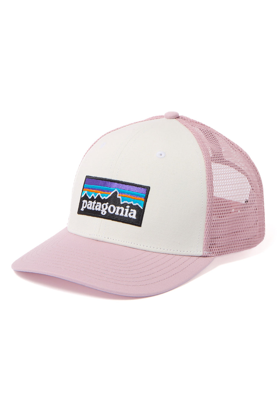 Patagonia P-6 Logo Trucker Hat - White / Quiet Violet