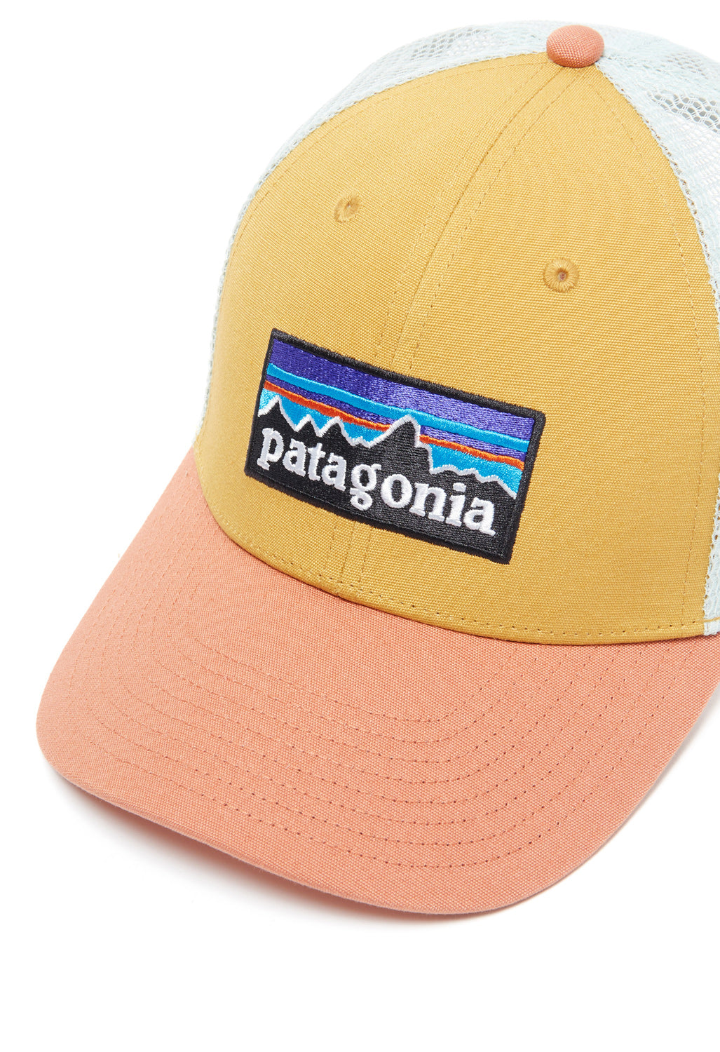 Patagonia P-6 Logo LoPro Trucker Hat Pufferfish Gold