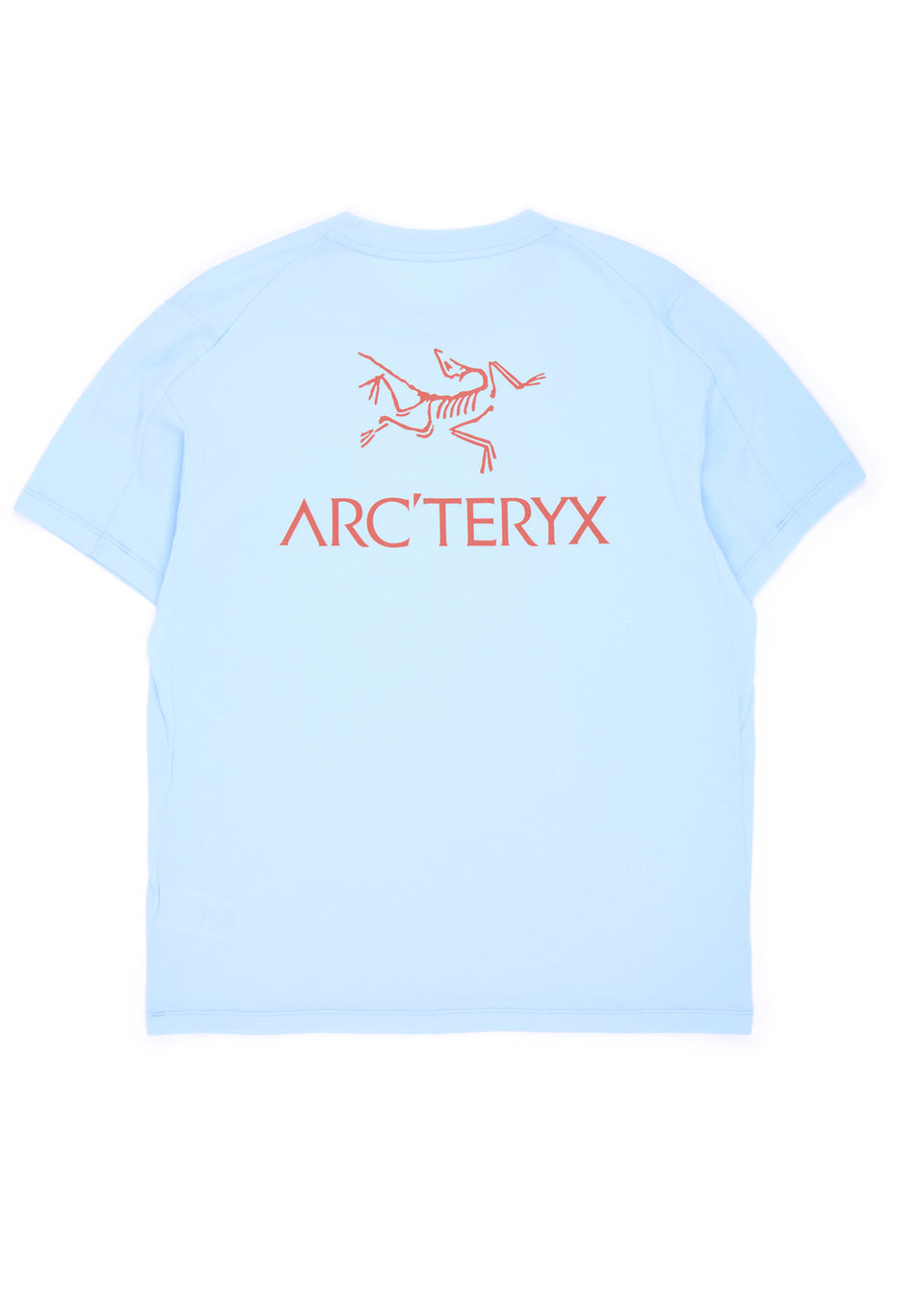 Arc'teryx Men's SL Cotton Bird Word Short Sleeved T-Shirt - Alpine Blue / Stone Red