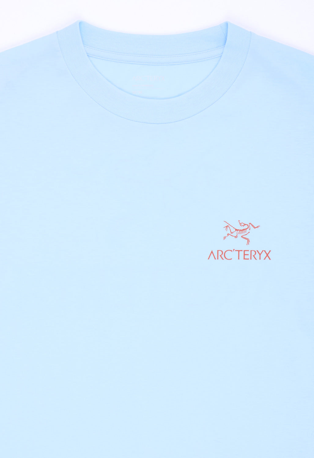 Arc'teryx Men's SL Cotton Bird Word Short Sleeved T-Shirt - Alpine Blue / Stone Red