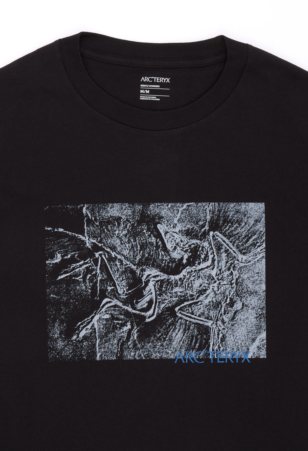 Arc'teryx Men's Kragg Cotton Lithographica Short Sleeved T-Shirt - Black