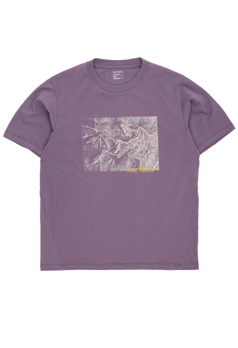 Arc'teryx Men's Kragg Cotton Lithographica Short Sleeved T-Shirt - Lt Moondrop