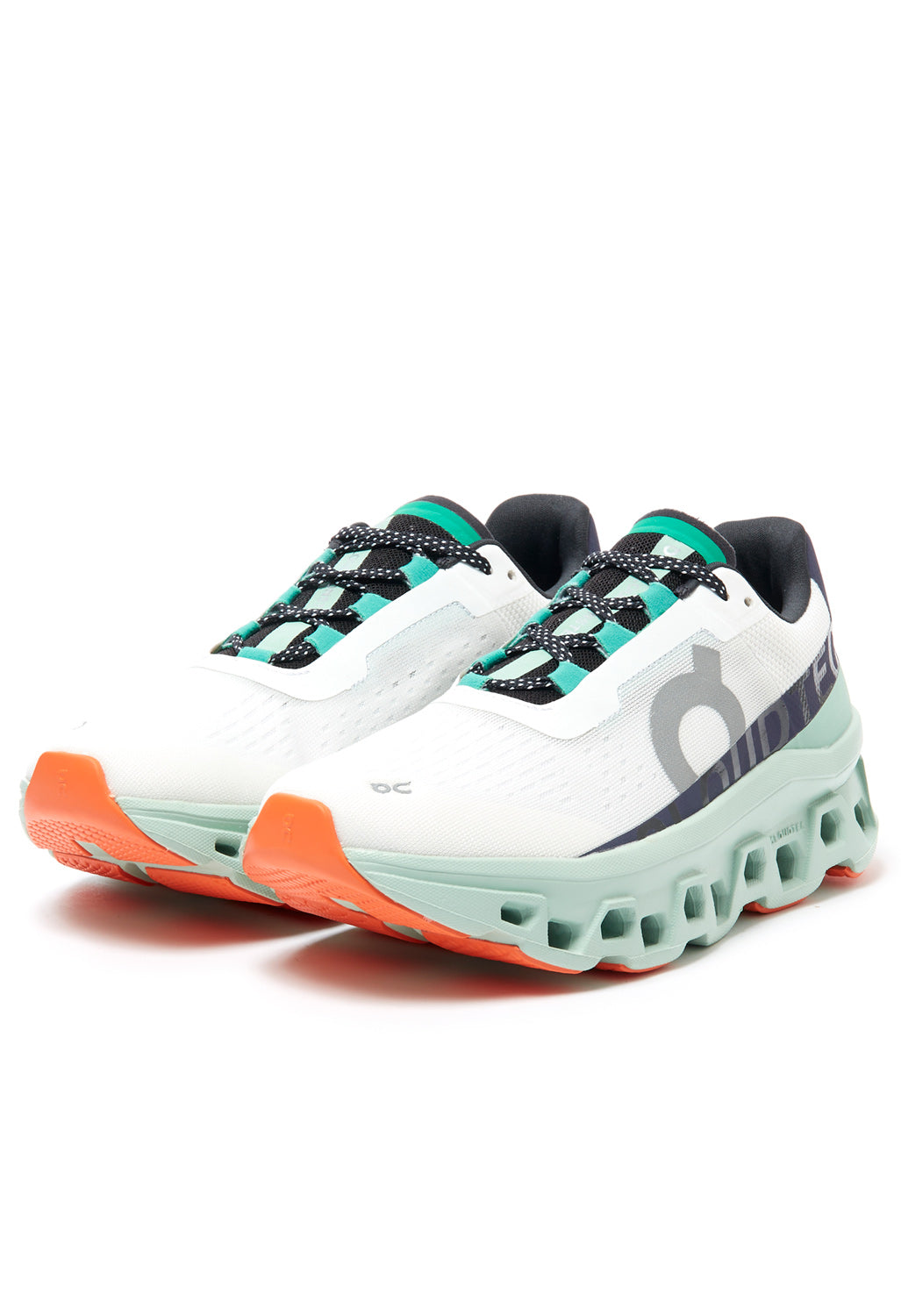 On Cloudmonster Women's Trainers - Undyed White/Creek