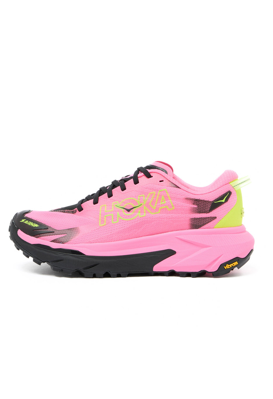 Hoka Men's Mafate 5 Trainers - Neon Rose / Black