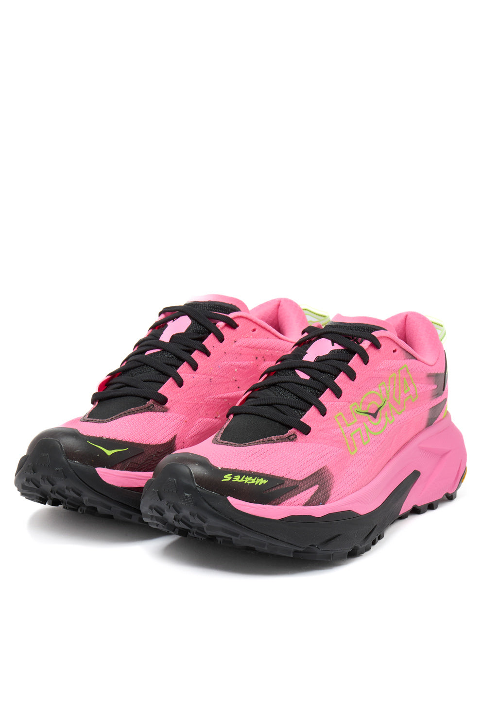 Hoka Men's Mafate 5 Trainers - Neon Rose / Black