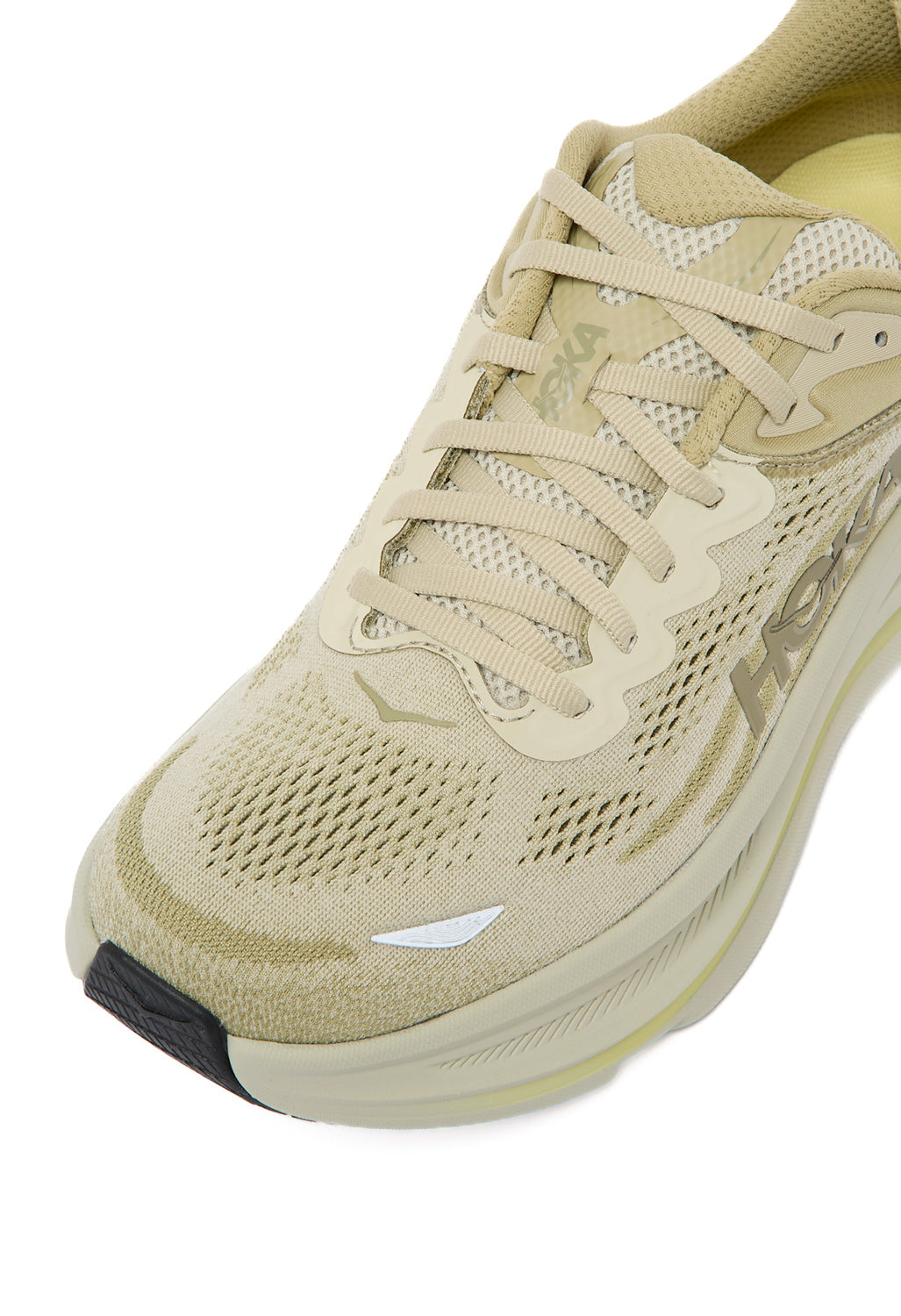 Hoka Men's Bondi 9 Trainers - Grassland / Oyster Mushroom