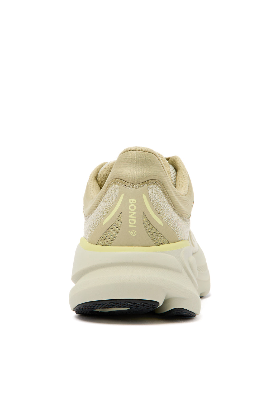 Hoka Men's Bondi 9 Trainers - Grassland / Oyster Mushroom