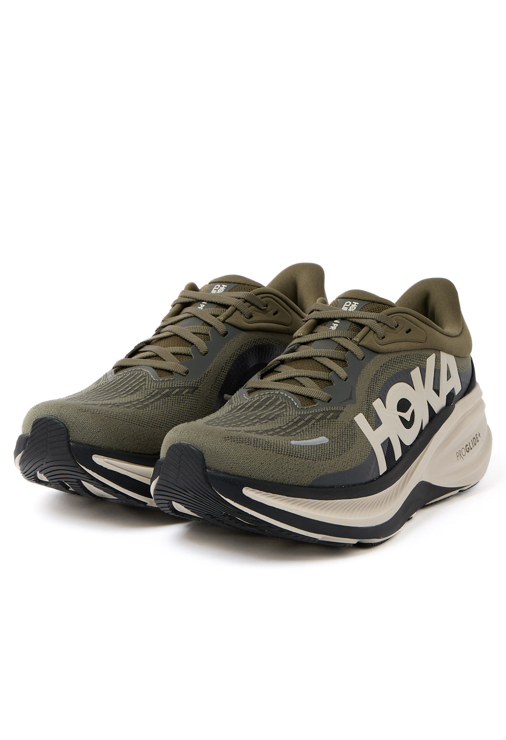 Hoka Men's Clifton Pro Trainers - Antique Olive / River Rock Grey