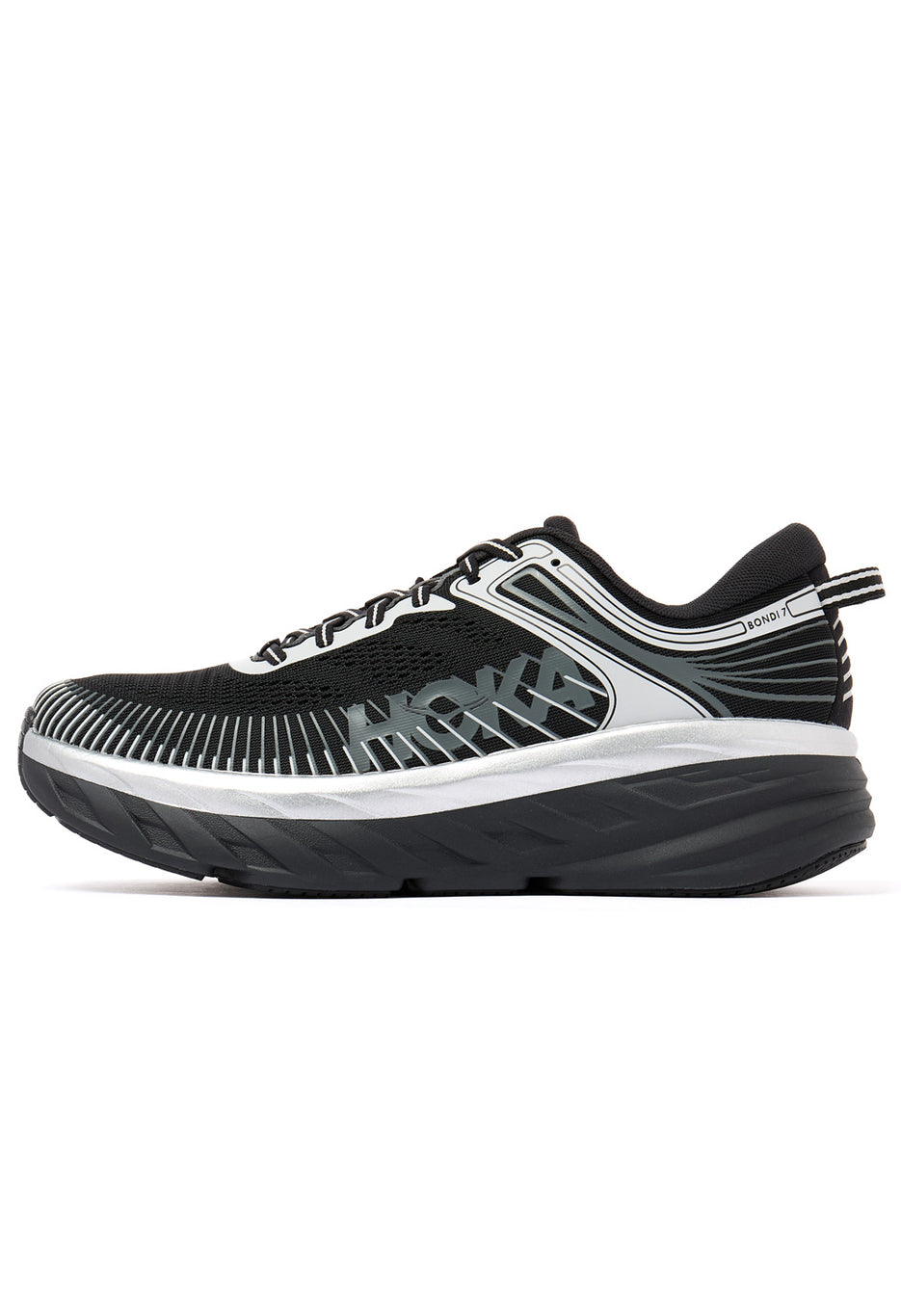 Hoka Men's Bondi 7 Trainers - Black / Stardust