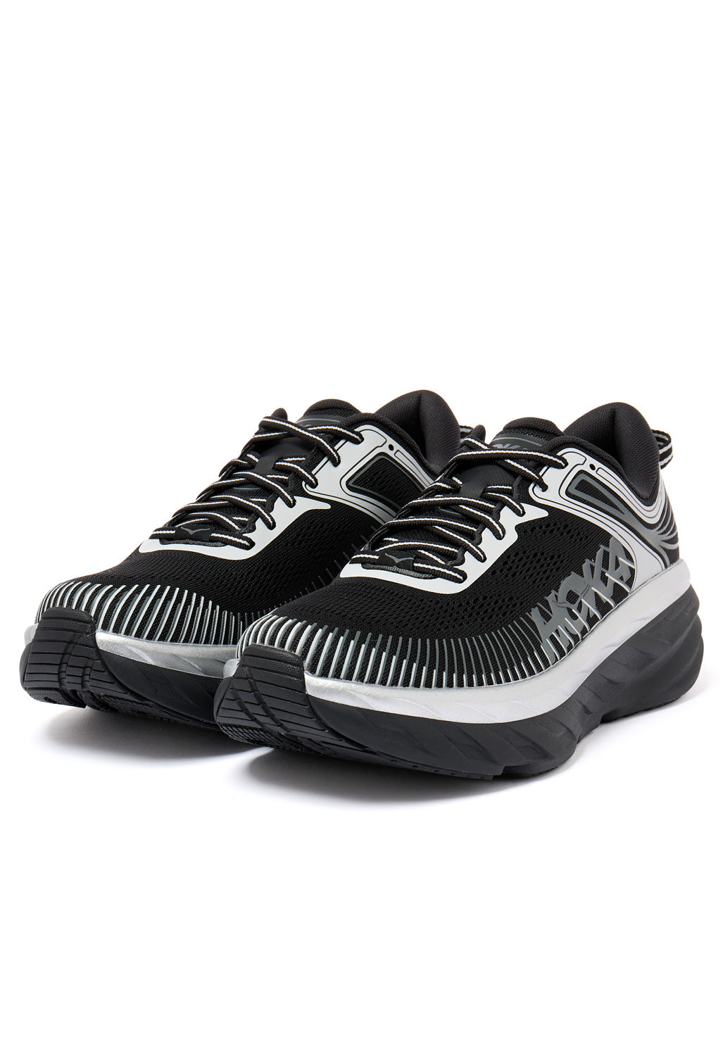 Hoka Men's Bondi 7 Trainers - Black / Stardust
