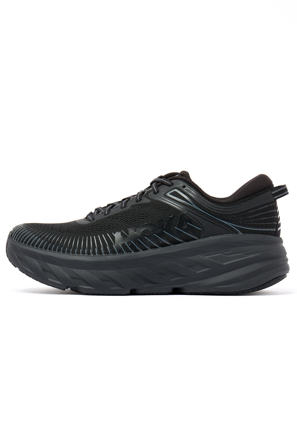 Hoka Men's Bondi 7 Trainers - Black / Black