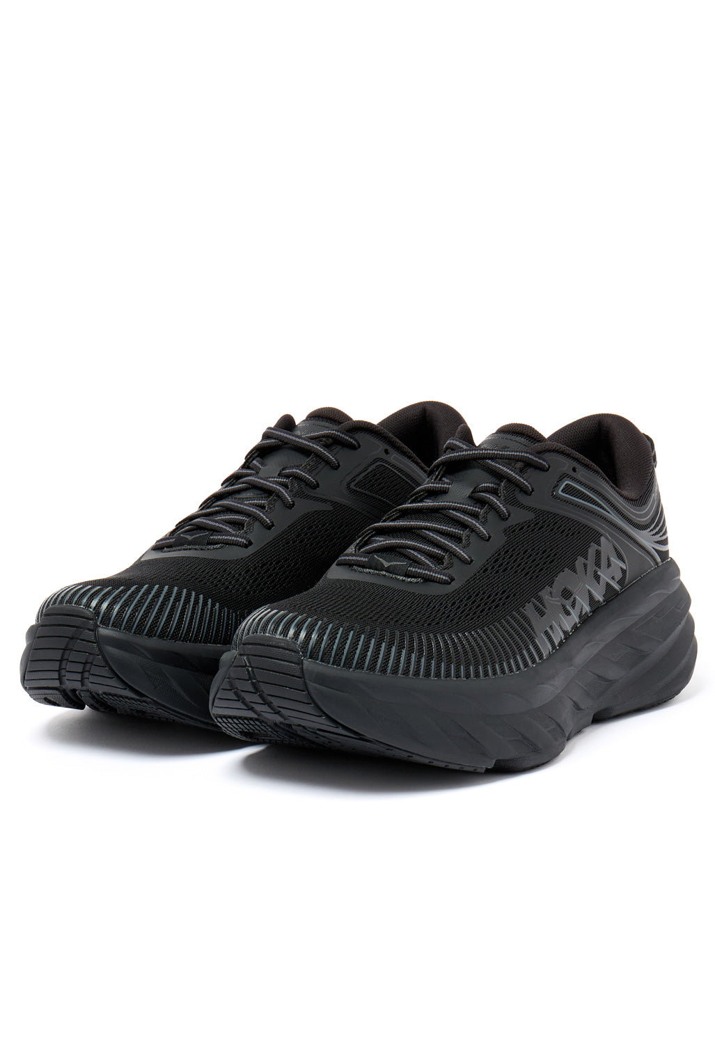 Hoka Men's Bondi 7 Trainers - Black / Black