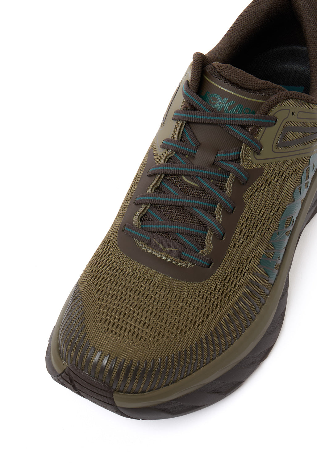 Hoka Men's Bondi 7 Trainers - Antique Olive / Cast Iron