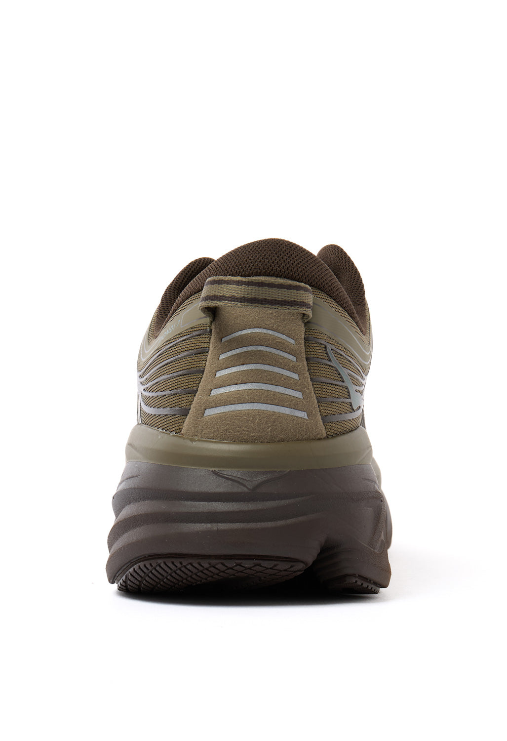 Hoka Men's Bondi 7 Trainers - Antique Olive / Cast Iron