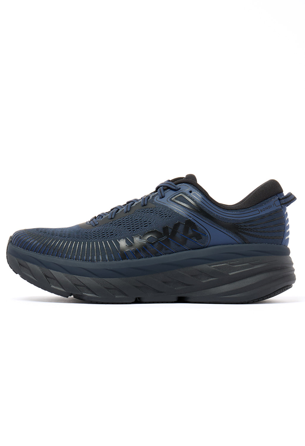 Hoka Men's Bondi 7 Trainers - Varsity Navy / Black