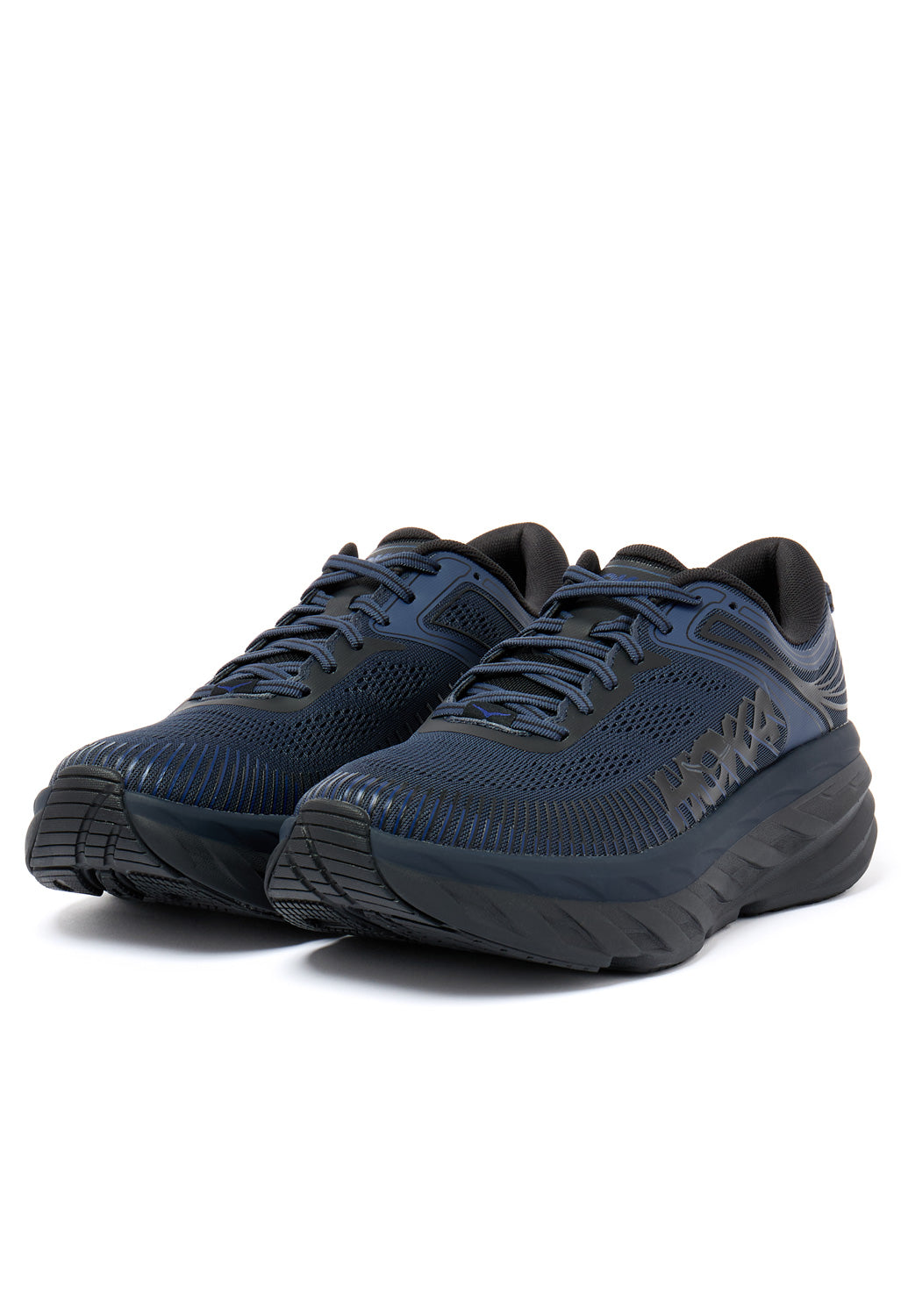Hoka Men's Bondi 7 Trainers - Varsity Navy / Black