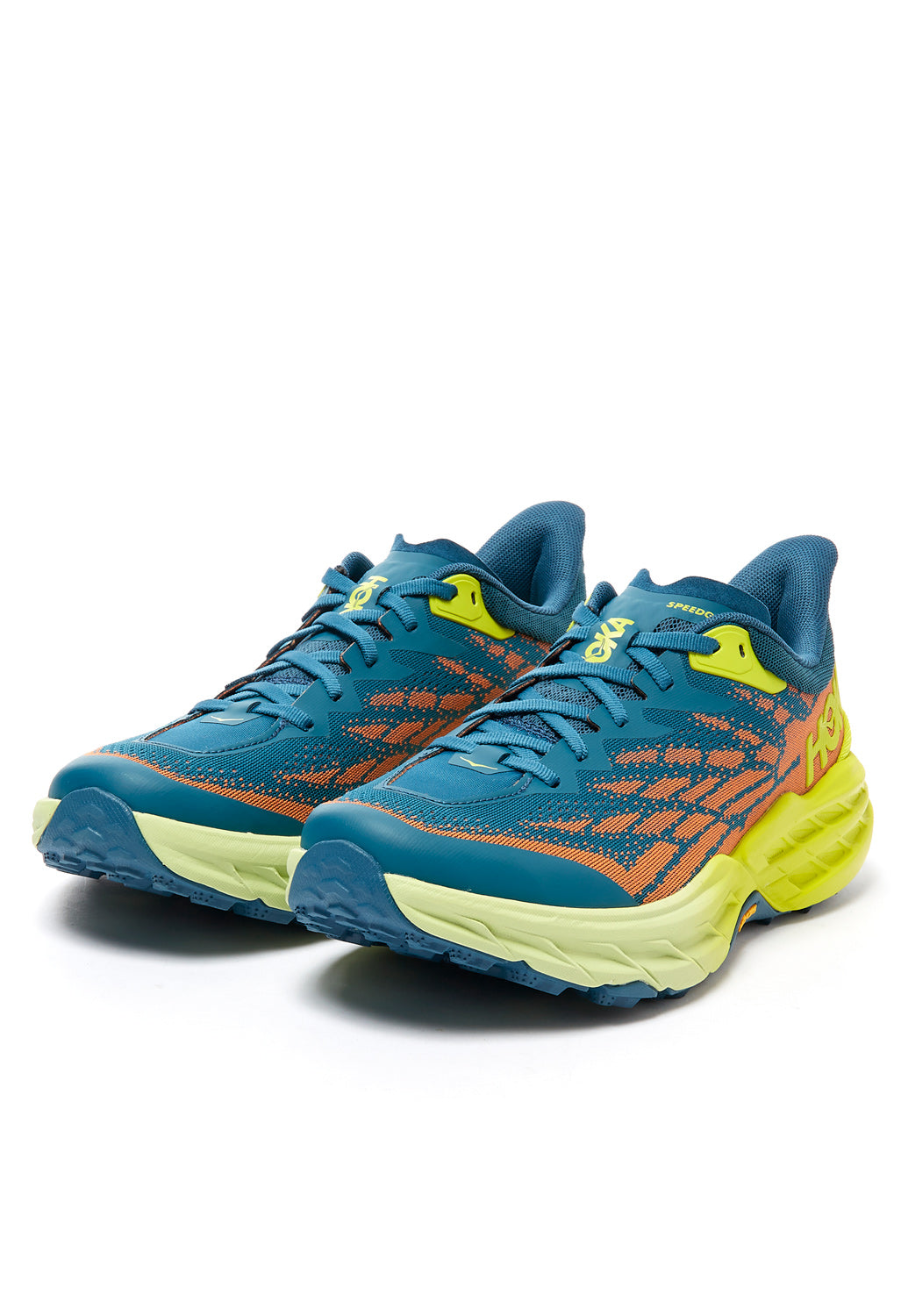 Hoka Speedgoat 5 Men's Trail Shoes - Blue Coral / Evening Primrose