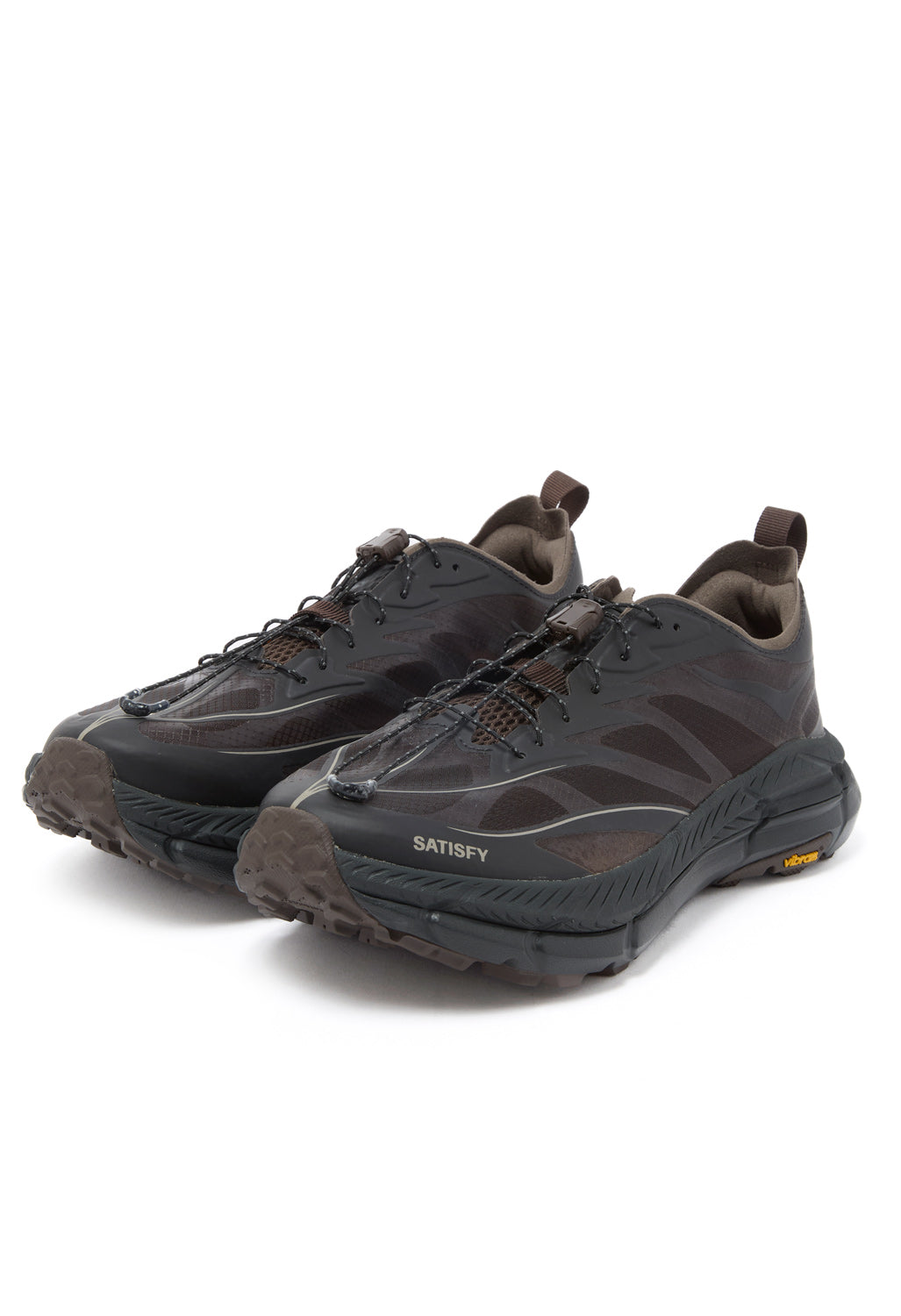 Hoka x Satisfy Mafate Speed 4 Lite Trainers - Coffee