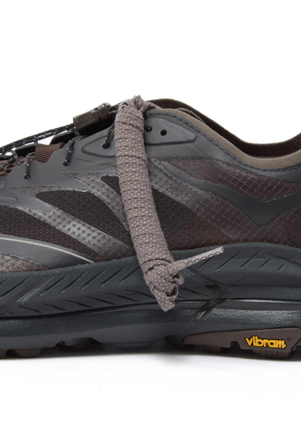 Hoka x Satisfy Mafate Speed 4 Lite Trainers - Coffee