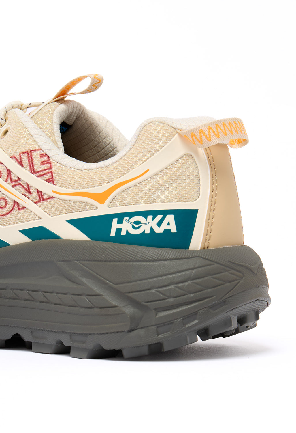 Hoka Mafate Three2 Wordmark Trainers - Cream / Khaki