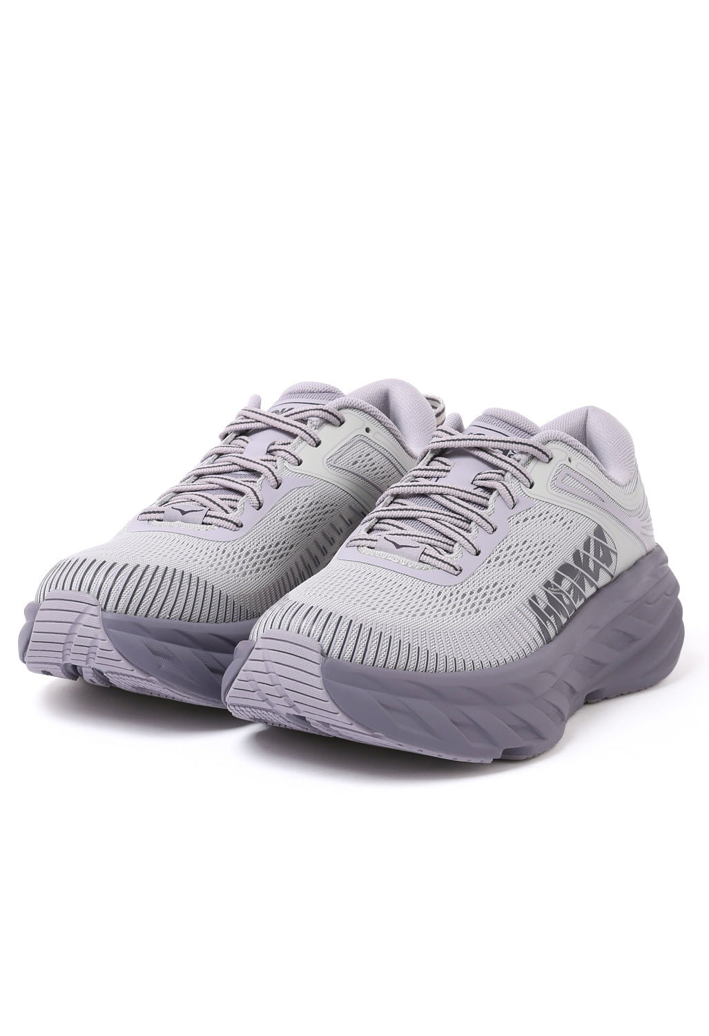 Hoka Women's Bondi 7 Trainers - Stardust / Mellow Lilac