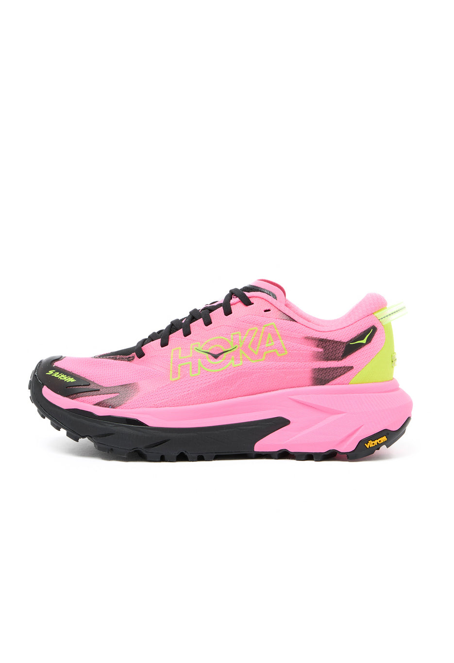 Hoka Women's  Mafate 5 Trainers - Neon Rose / Black