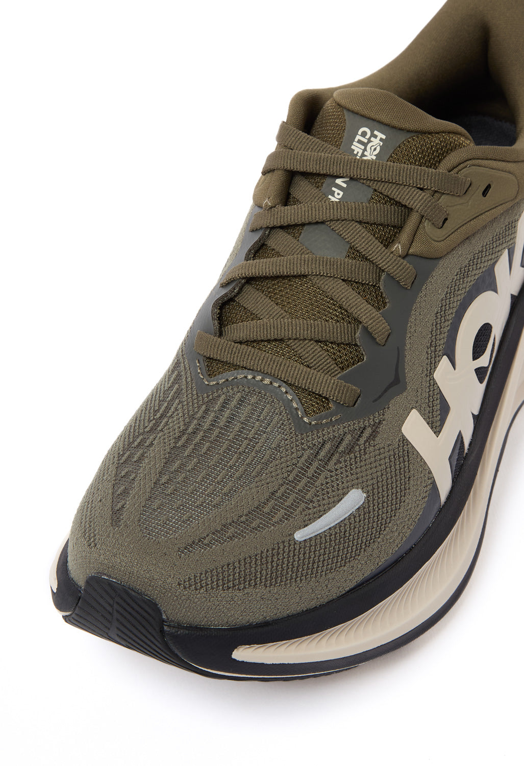 Hoka Women's Clifton Pro Trainers - Antique Olive / River Rock Grey