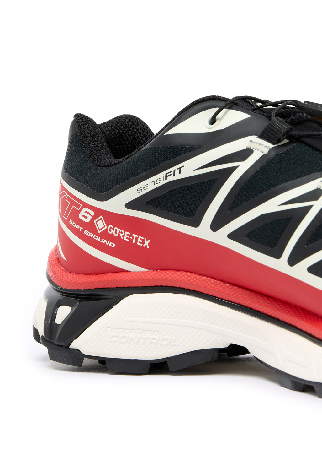 Salomon XT-6 GTX Trainers - Black / Flame Scarlet / Vanilla Ice