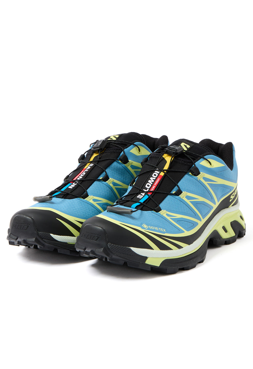 Salomon XT-6 GORE-TEX Trainers - Niagara / Sunny Lime / Black
