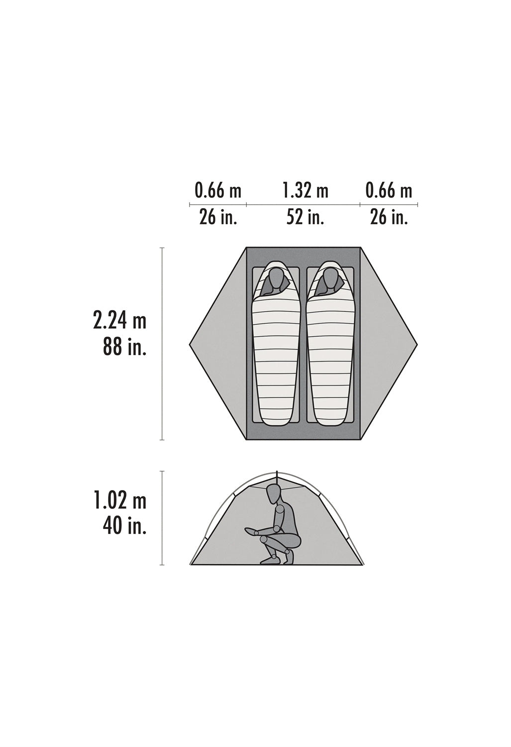 MSR Hubba Hubba HD 2 Person Tent - Olive Night