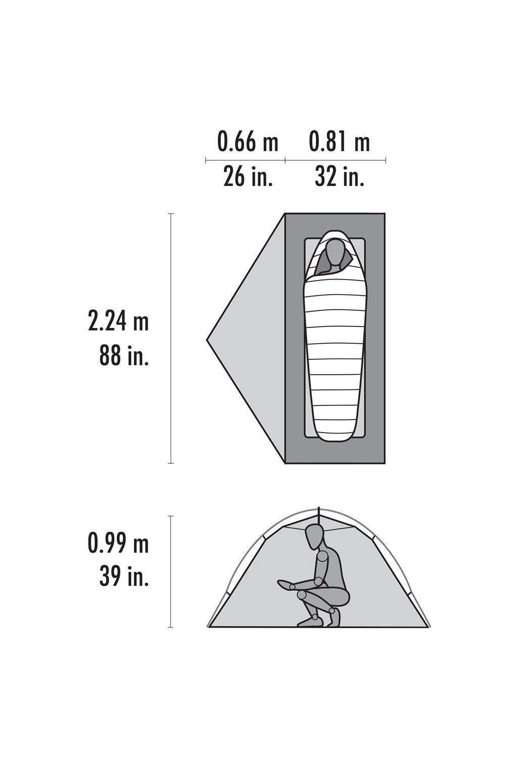 MSR Hubba Hubba HD 1 Person Tent - Olive Night