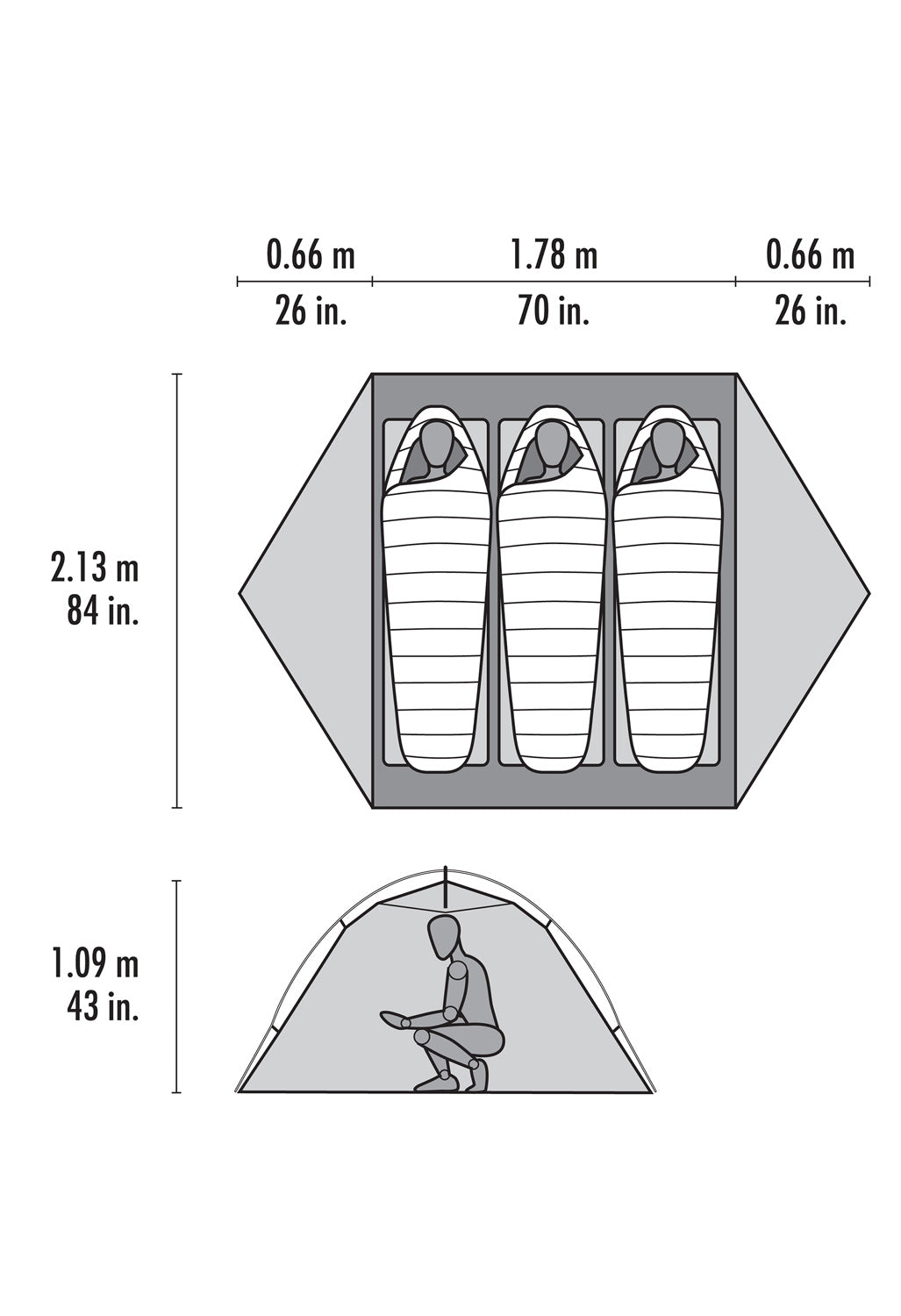 MSR Elixir 3 Person Tent - Green