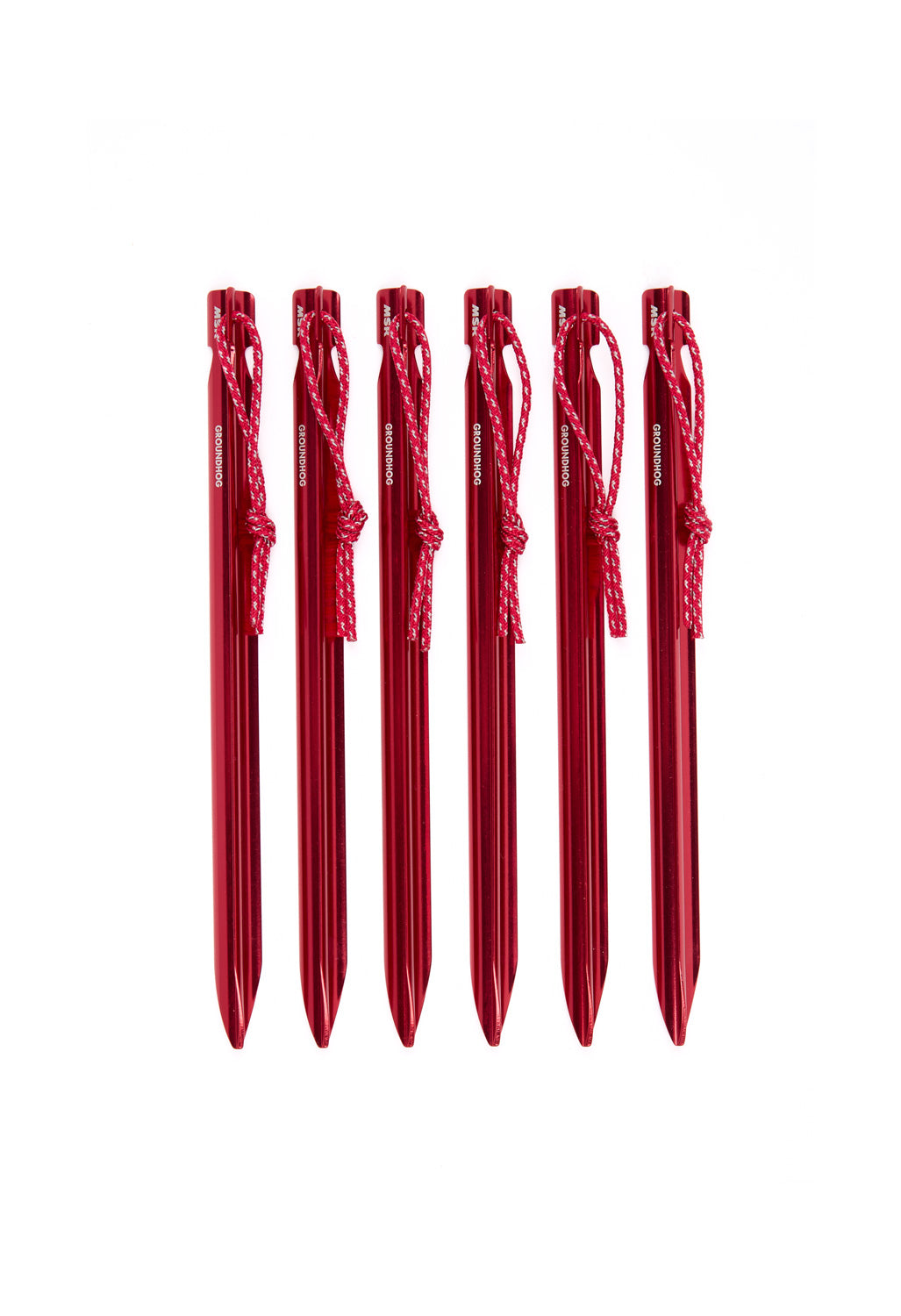 MSR Groundhog Tent Stakes - 6pk - Red