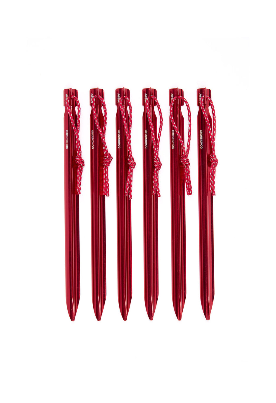 MSR Groundhog Tent Stakes - 6pk - Red