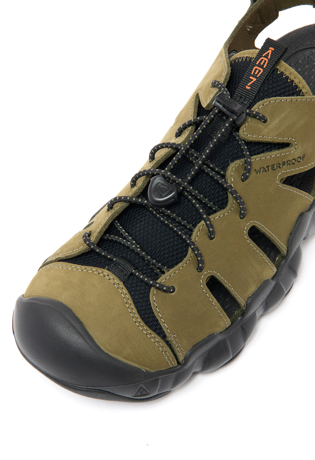Keen Men's Hyperport Fisherman Leather Sandals - Dark Olive / Black