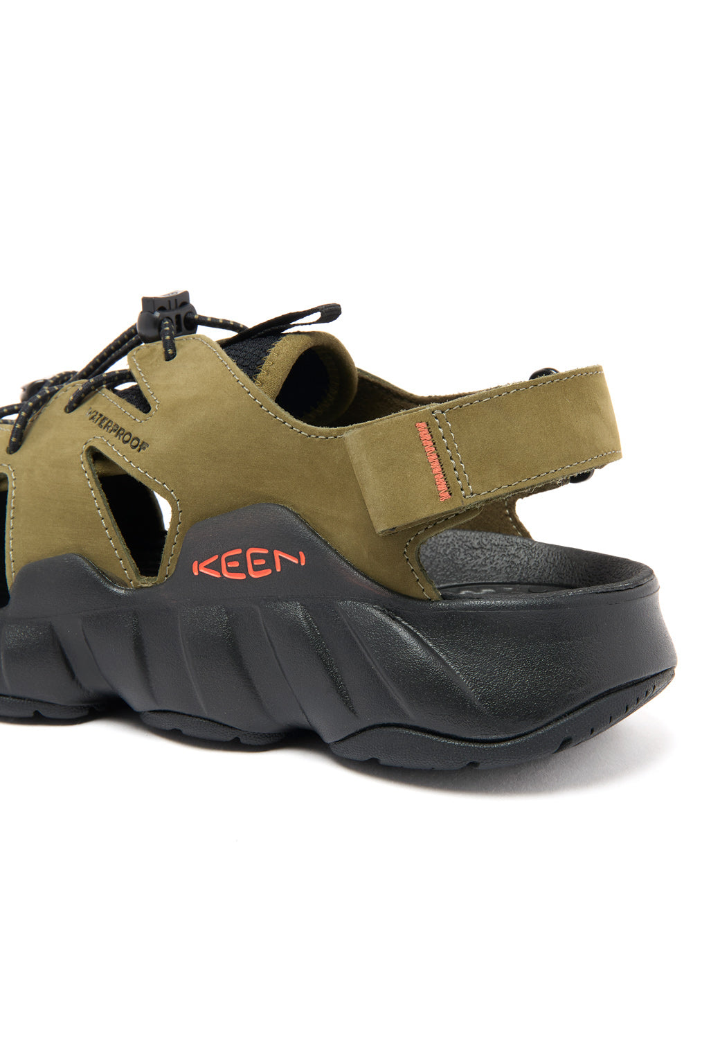 Keen Men's Hyperport Fisherman Leather Sandals - Dark Olive / Black