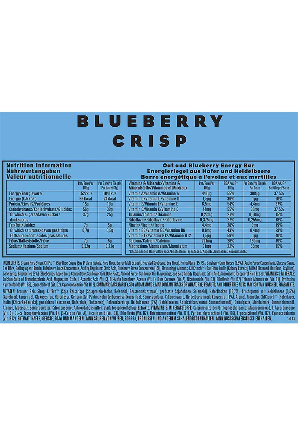 Clif Bar Blueberry Crisp