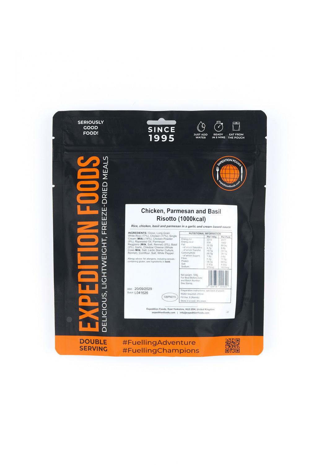 Expedition Foods Chicken, Parmesan and Basil Risotto - 1000 kcal