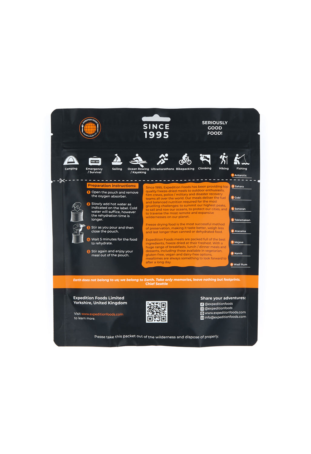 Expedition Foods Chicken, Parmesan and Basil Risotto - 1000 kcal