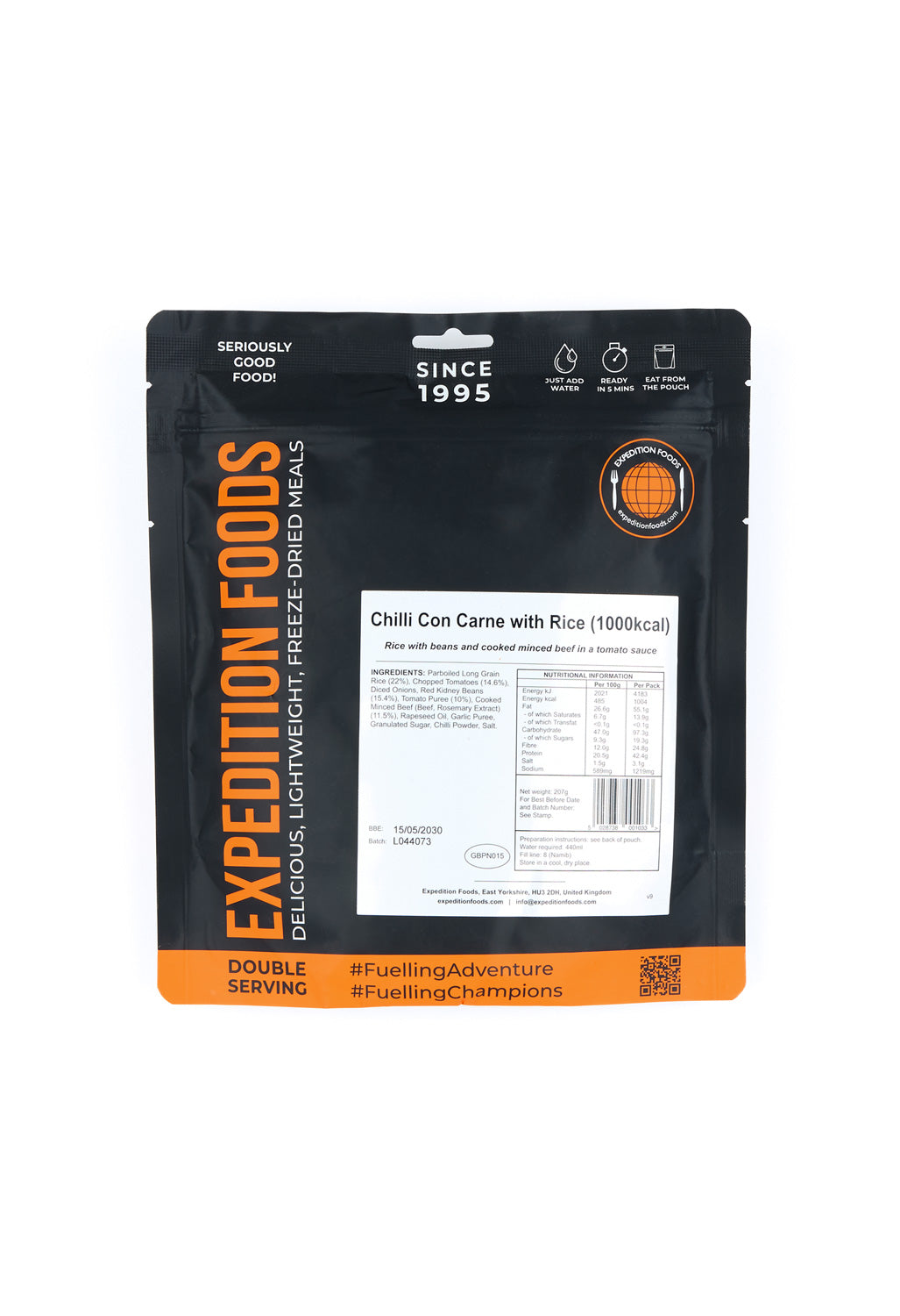 Expedition Foods Chilli Con Carne with Rice - 1000 kcal