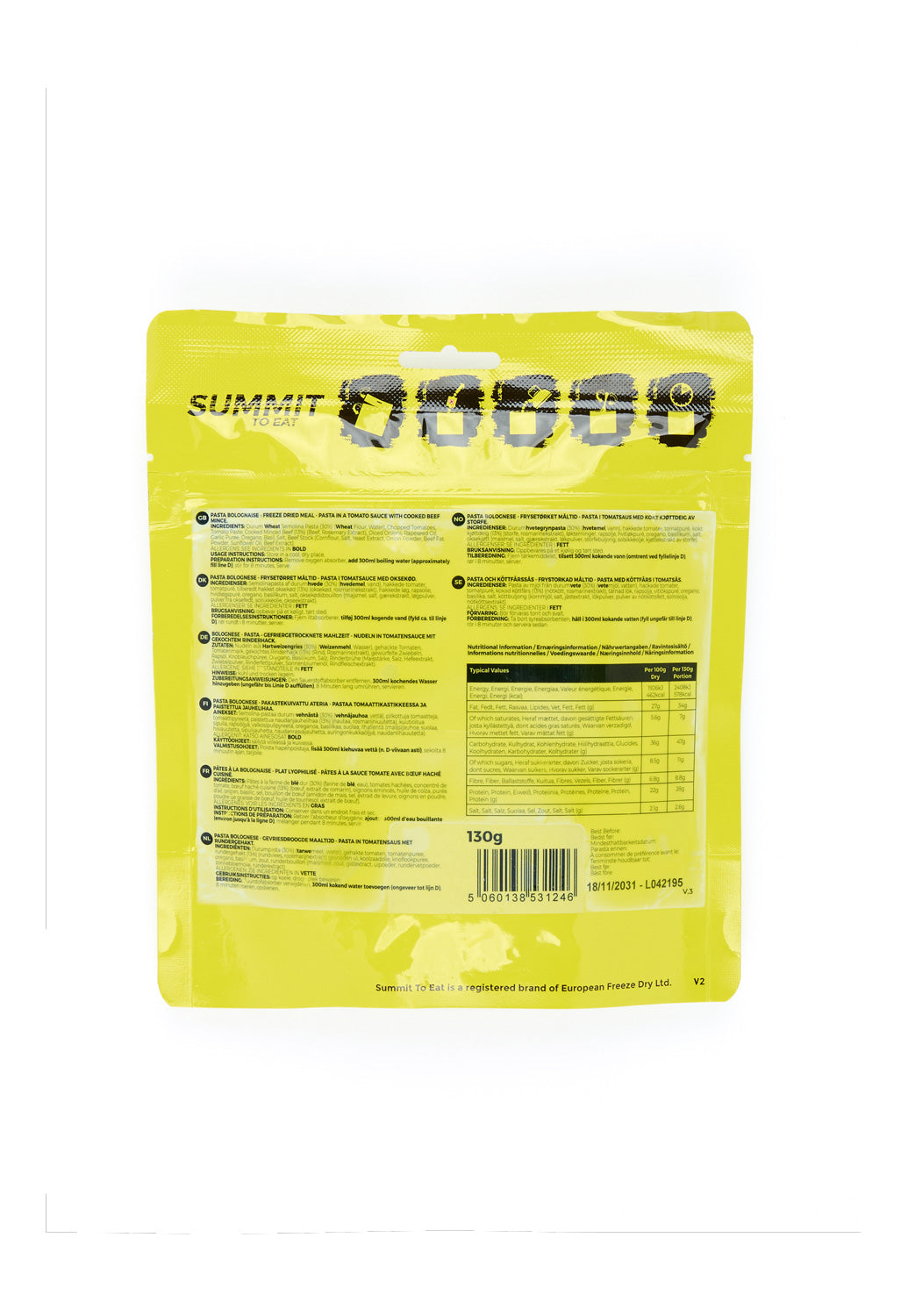 Summit to Eat Pasta Bolognaise - 578 kcals