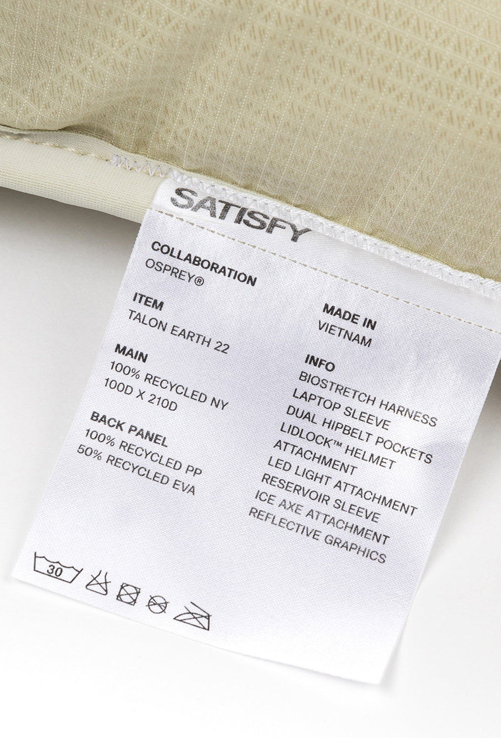 Osprey x Satisfy Talon Earth Pack - Mineral Mica