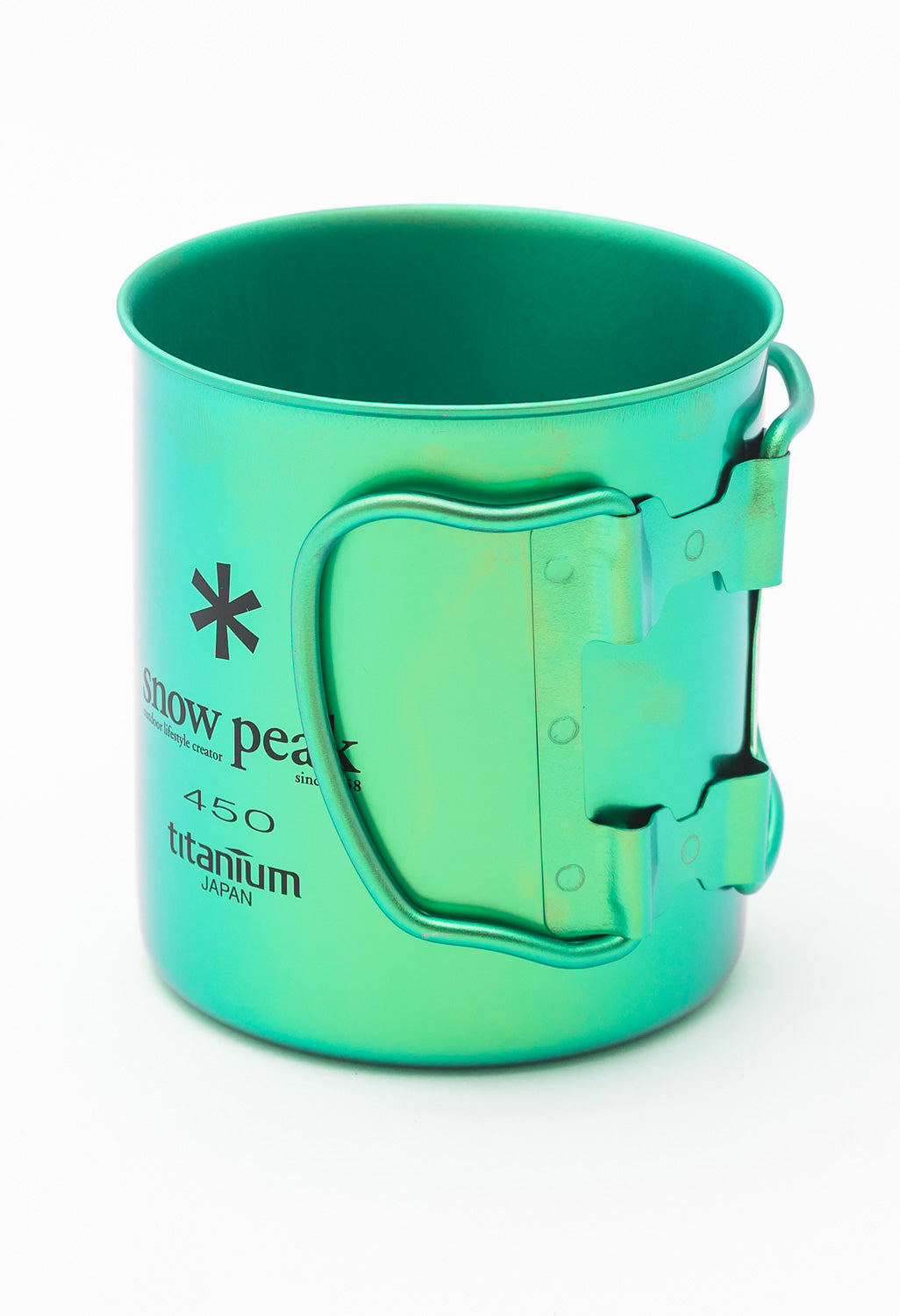 Snow Peak Titanium Colour Single Wall Cup 450ml - Green