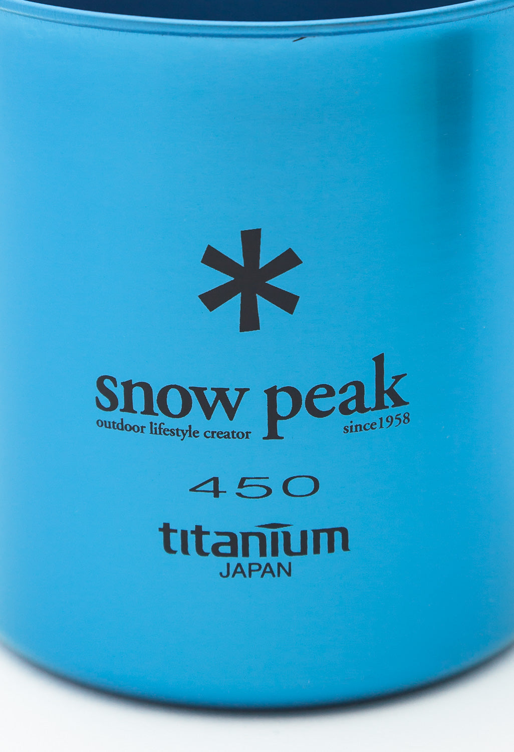 Snow Peak Titanium Colour Single Wall Cup 450ml - Blue