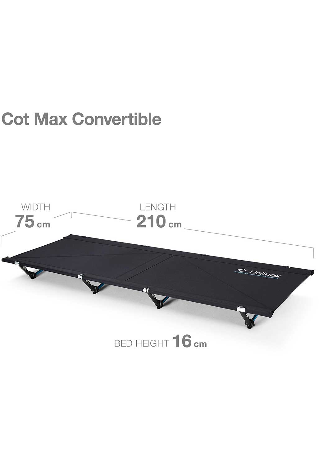 Helinox Cot Max Convertible Cot - Black/Blue