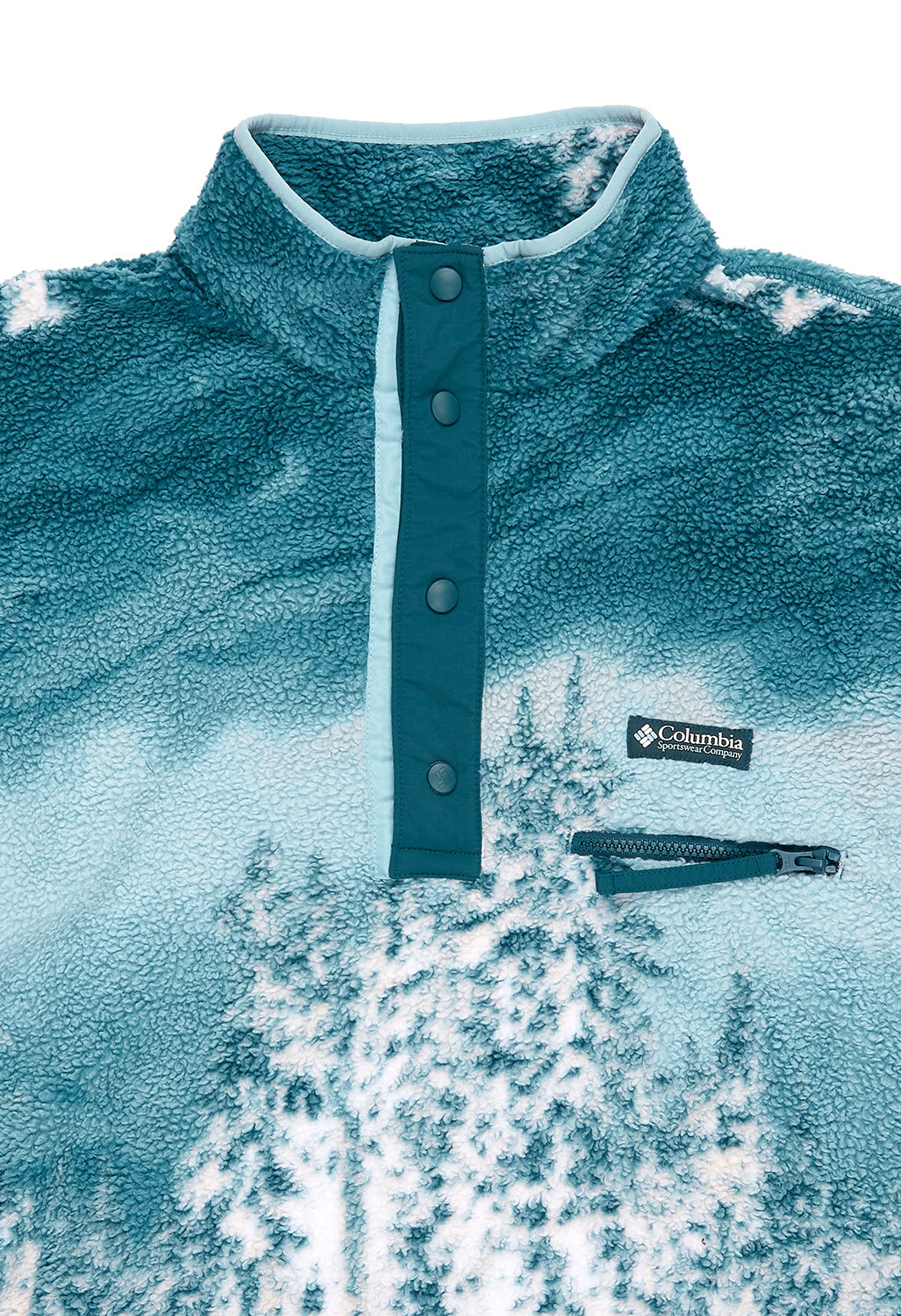 Columbia Men's Helvetia Half Snap Fleece - Night Wave Solar Ski Print