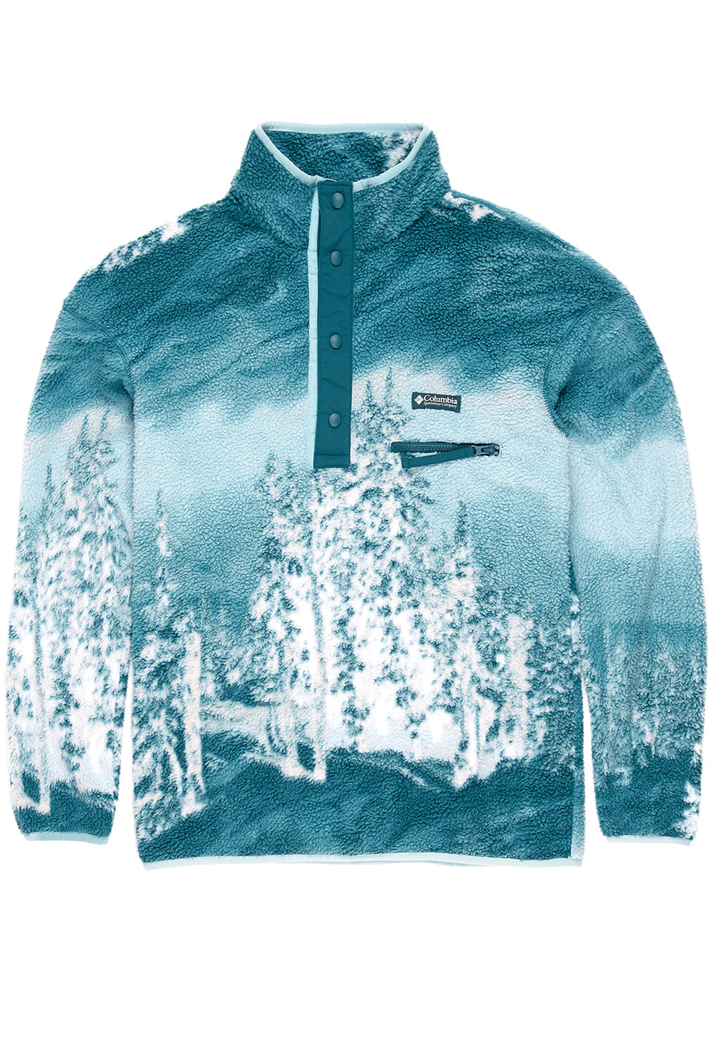 Columbia Men's Helvetia Half Snap Fleece - Night Wave Solar Ski Print