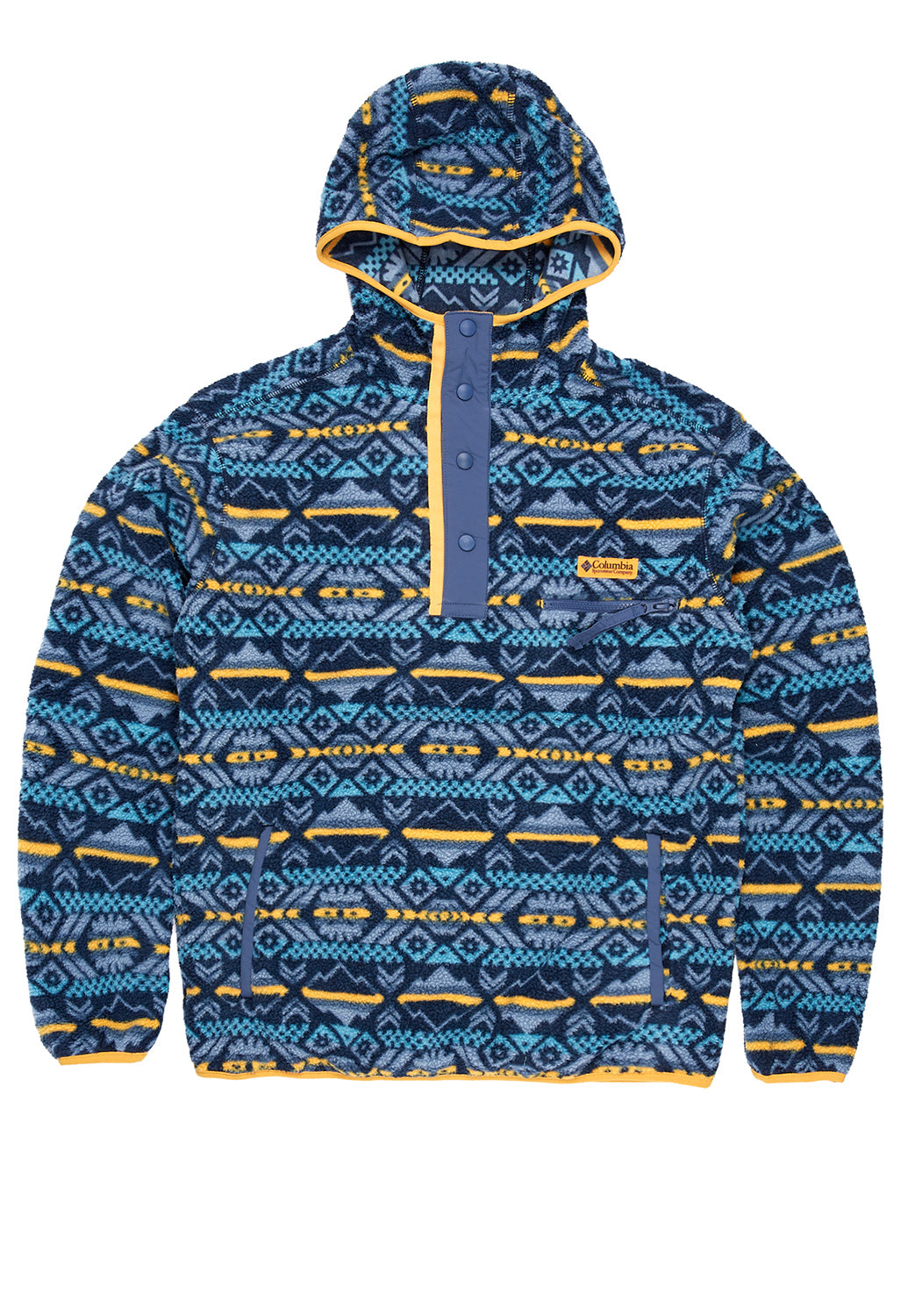 Columbia Men's Helvetia Hoodie Collegiate Navy Checkered Peaks Multi